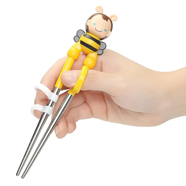 Stainless steel children's practice chopsticks - Stainless Steel