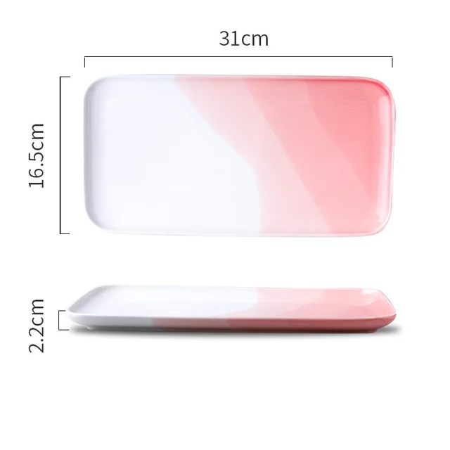 Disc tableware western food plate - Pink