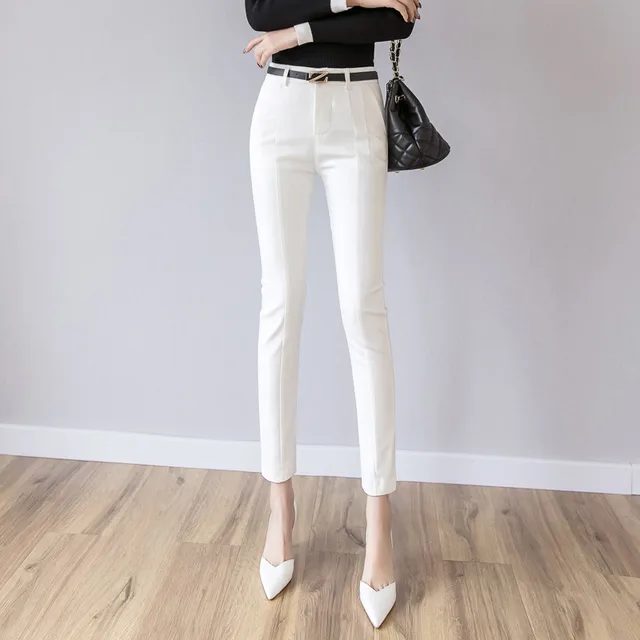 Professional pencil pants - White