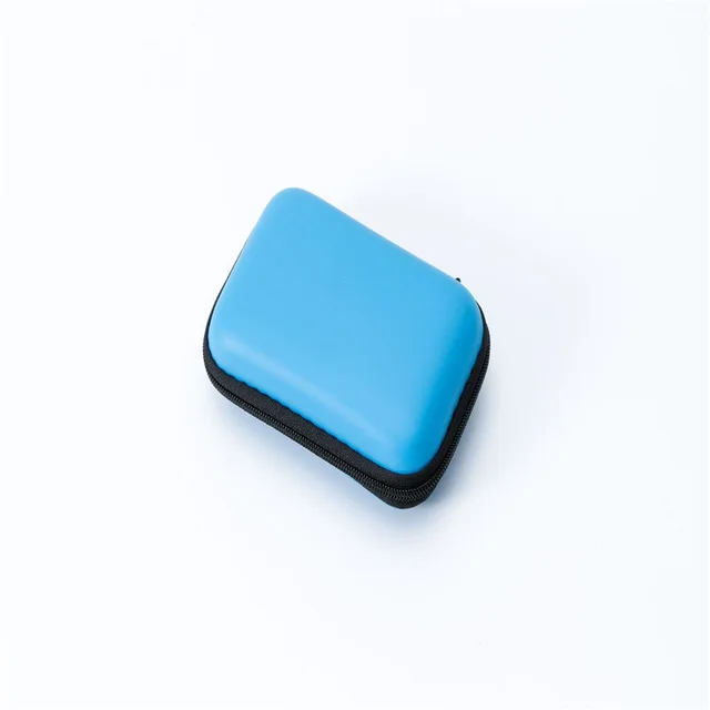 Data cable bluetooth headset storage box - Blue