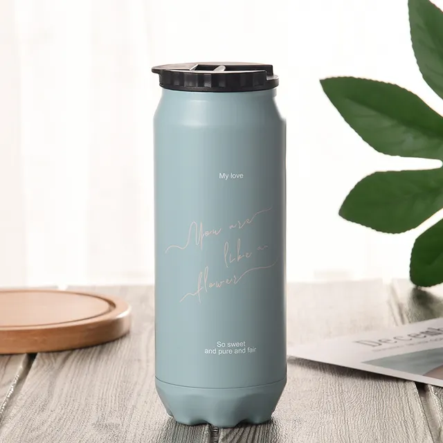Flip lid cans mug Blue - Shop at LoveMi