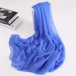 Long shawl beige scarf - Blue