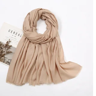 Long shawl beige scarf - Mika