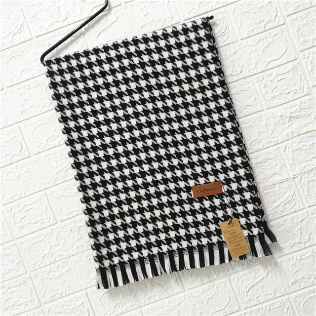 Imitation cashmere houndstooth scarf - 5 Lattice