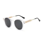 Round Frame Transparent Fashion Sunglasses - Transparent Frame