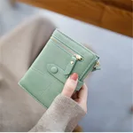Zipper buckle 2 fold clutch - Green