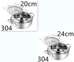 Stainless Steel Telescopic Folding Basket Frying Basket French Fries Degreasing Kitchen Tool - Set