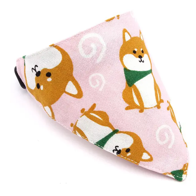 Saliva towel dog Japanese saliva triangle scarf Pink - Shop at LoveMi