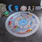 Crawling fabric non-slip reinforced breathable cushion children's play pad climbing pad round integral carpet - Style9