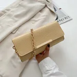 Fashion Simple Solid Color Single Shoulder Small Square Bag - Yellow