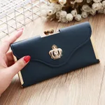 Purse with diamond - encrusted buckle - Blue