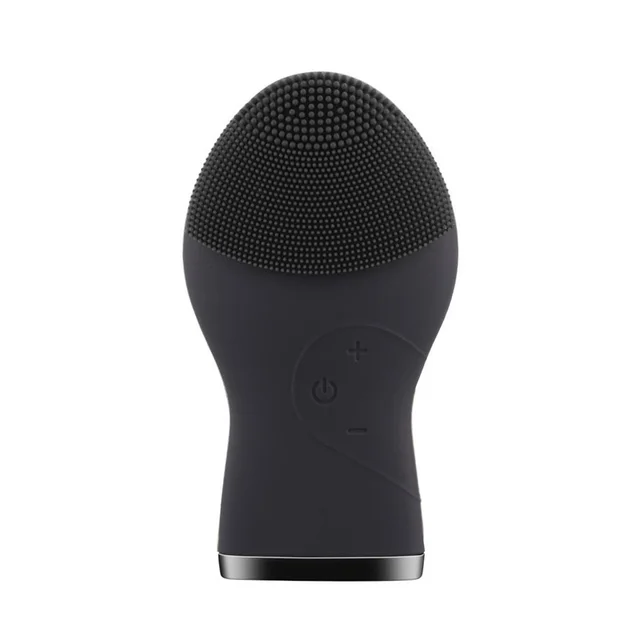 Beauty Instrument Face Washing Instrument Electric Silicone Face Washing Brush Black - Shop at LoveMi