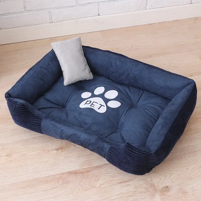 Dog paw print pet mattress Navy Blue - Shop at LoveMi