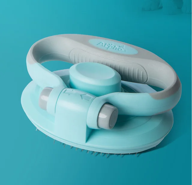 Self-cleaning wire brush for pets - Blue