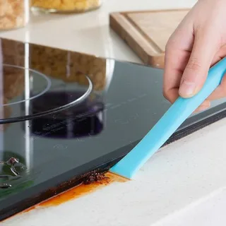 Double head kitchen gadget stove crevice decontamination shovel door window household cleaning scraper - Blue