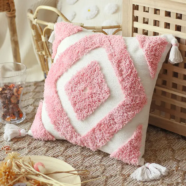 Nordic Pillow Ins Style Moroccan Bohemian Pillow - Pink