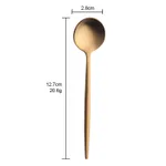 Bida 304 stainless steel round Portuguese tea spoon - Local Gold