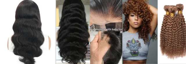 kinky curly wave human hair - Set