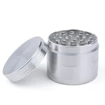 Zinc alloy mini 40MM flat 4 layer grinder grinder - Silvery
