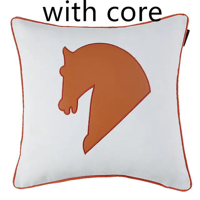 Pillow Sofa Cushion Back Pillow Case Core Waist Pillow - Orangea With Core