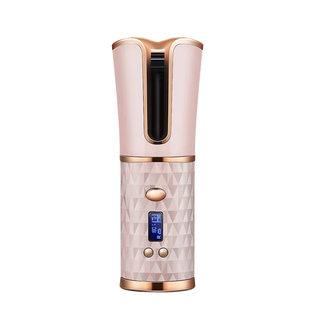 Charging automatic wireless curling iron - Pink