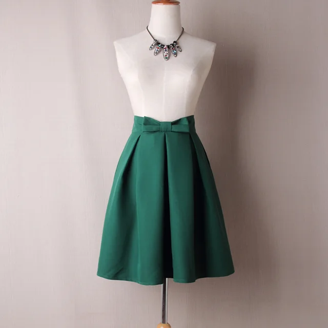 New solid color skirt - Green