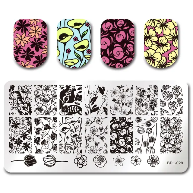 Nail print plate nail painting tool steel seal Bpl 029 - Shop at LoveMi