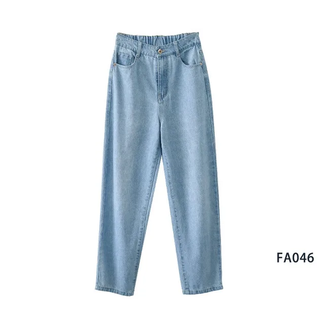 Straight loose daddy drape and thin mopping pants 046 Light Blue - Shop at LoveMi