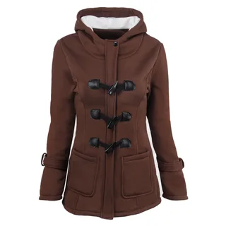 Horn buckle coat female - Coffee