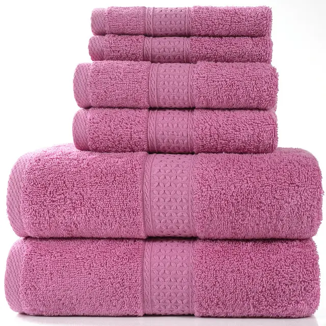 Cotton absorbent towel set of and Wine Red - Shop at LoveMi