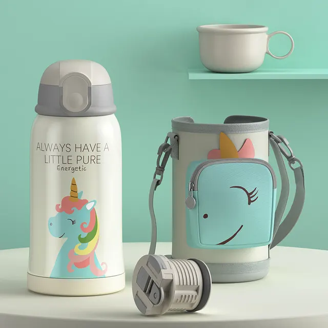 Baby water cup goes out to carry water cup - White Unicorn