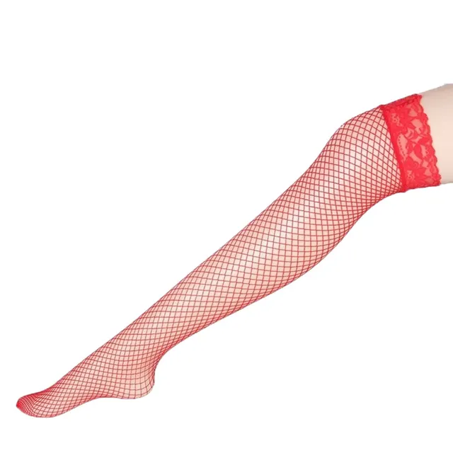 Fishnet stockings lace lace temptation fishnet stockings Red - Shop at LoveMi