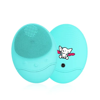 Electric Bamboo Charcoal Silicone Cleansing Instrument Elephant Blue - Shop at LoveMi
