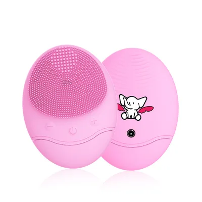 Electric Bamboo Charcoal Silicone Cleansing Instrument Elephant Pink - Shop at LoveMi