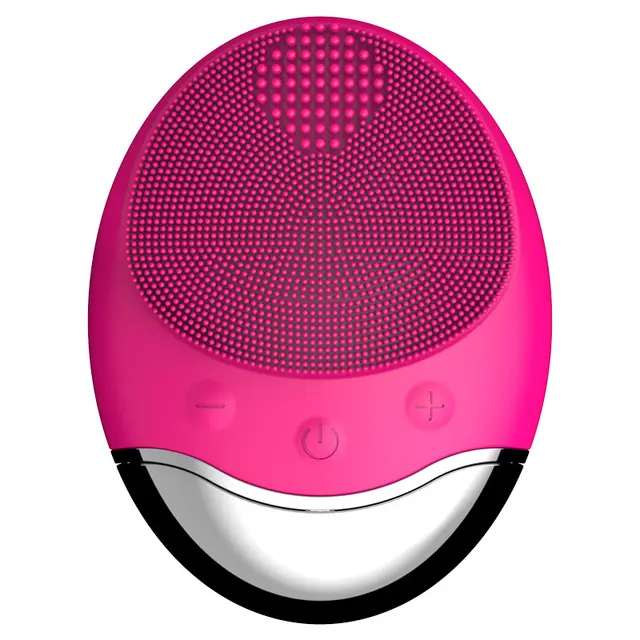 Electric Bamboo Charcoal Silicone Cleansing Instrument - Red