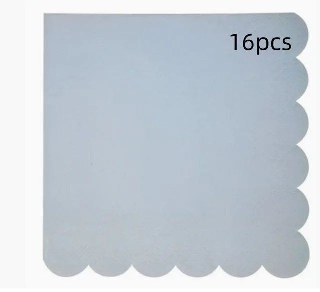 Disposable tableware set birthday party - 33Cm Tissue Light Blue 16Pcs