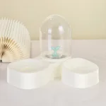 Unplugged Automatic Drinking Fountain For Dogs And Cats - White