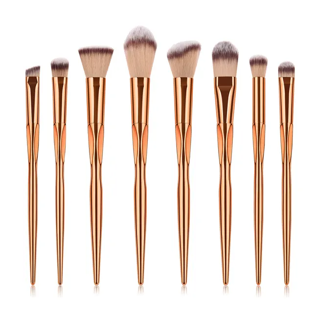 8 Makeup Brush Sets Gold - Shop at LoveMi