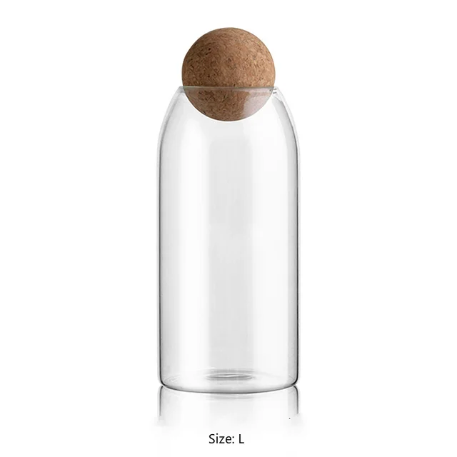 Kitchen food storage tank transparent glass sealed jar - Ball