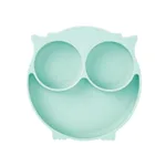 Children Owl Silicone Dinner Plate - Green