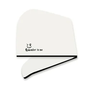 Coral Fleece Embroidered Hair Dryer Cap - Smile