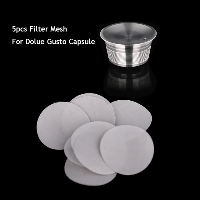 Stainless steel filter screen for coffee capsule cup - White10Pcs