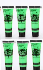 Environmentally friendly non-toxic body paint - Green 6Pcs