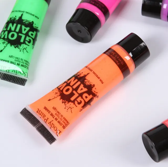 Environmentally friendly non-toxic body paint - Orange 6Pcs