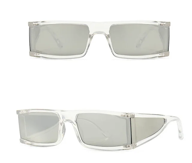 New Vintage Square Oversized Sunglasses White With Glasses Bag - Shop at LoveMi