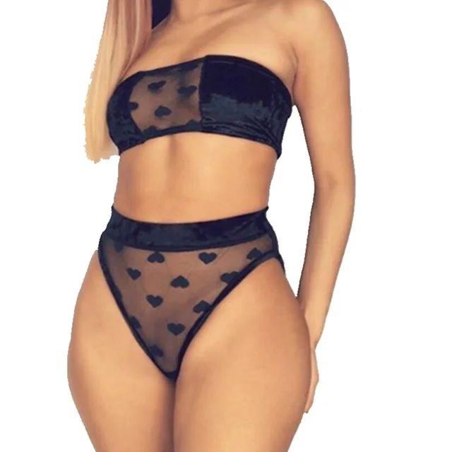 No steel ring underwear set - Black
