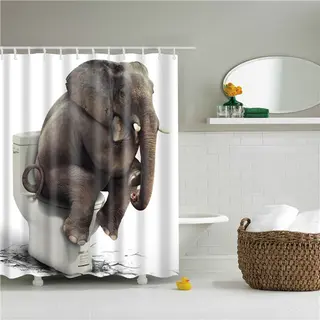 3D digital printing waterproof shower curtain - Bm41Color