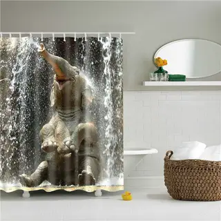 3D digital printing waterproof shower curtain - Bm43Color - View 1
