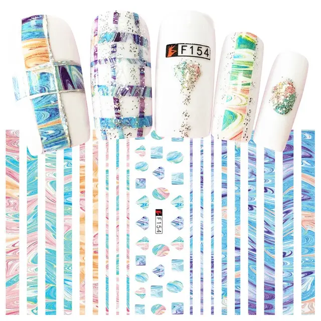Adhesive nail decals - F154 Style