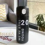 Digital Stainless Steel Thermos Cup Gift Student Drinking Cup - Small Black